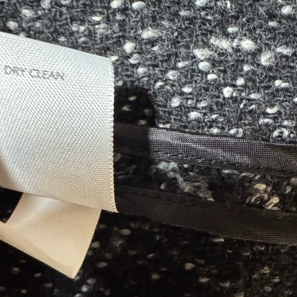 J Jill Women's Gray Black Wool Blend Coat One Button Draped longline Coatigan S - Picture 10 of 11